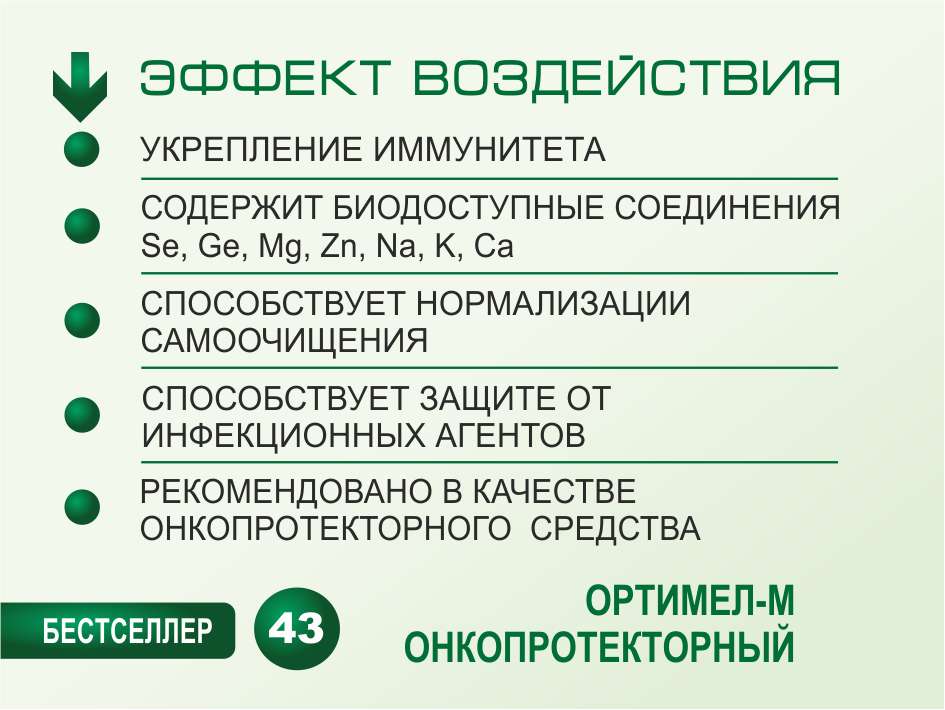 ОРТИМЕЛ-М № 43 Онкопротекторная фитокомпозиция. 50 мл